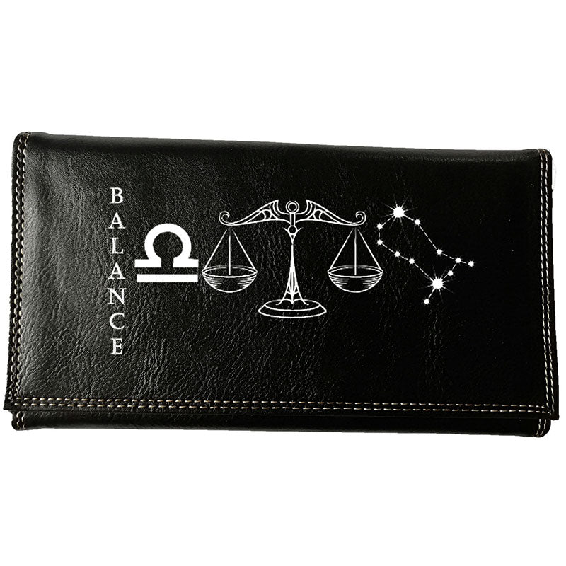 Compagnon Porte Chéquier en Simili avec Signe Astrologique
