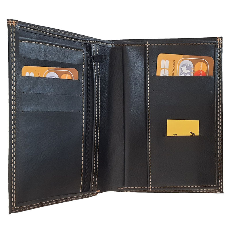 Grand Portefeuille porte monnaie pour Homme noir personnalisé drapeau Italie Foot