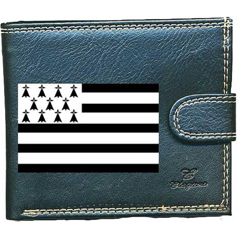 Portefeuille à rabat en Simili Cuir pour homme personnalisé Bretagne