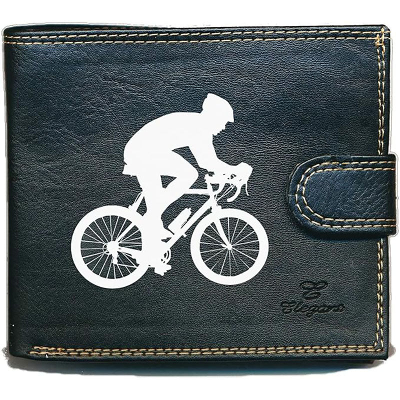 Portefeuille à rabat en Simili Cuir pour homme personnalisé Vélo