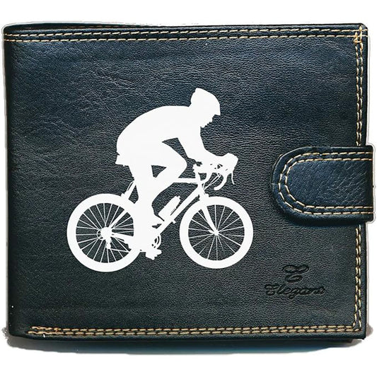 Portefeuille à rabat en Simili Cuir pour homme personnalisé Vélo