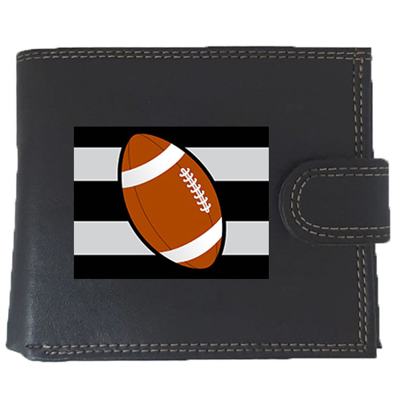 Portefeuille à rabat en Simili Cuir pour homme personnalisé Rugby ballon