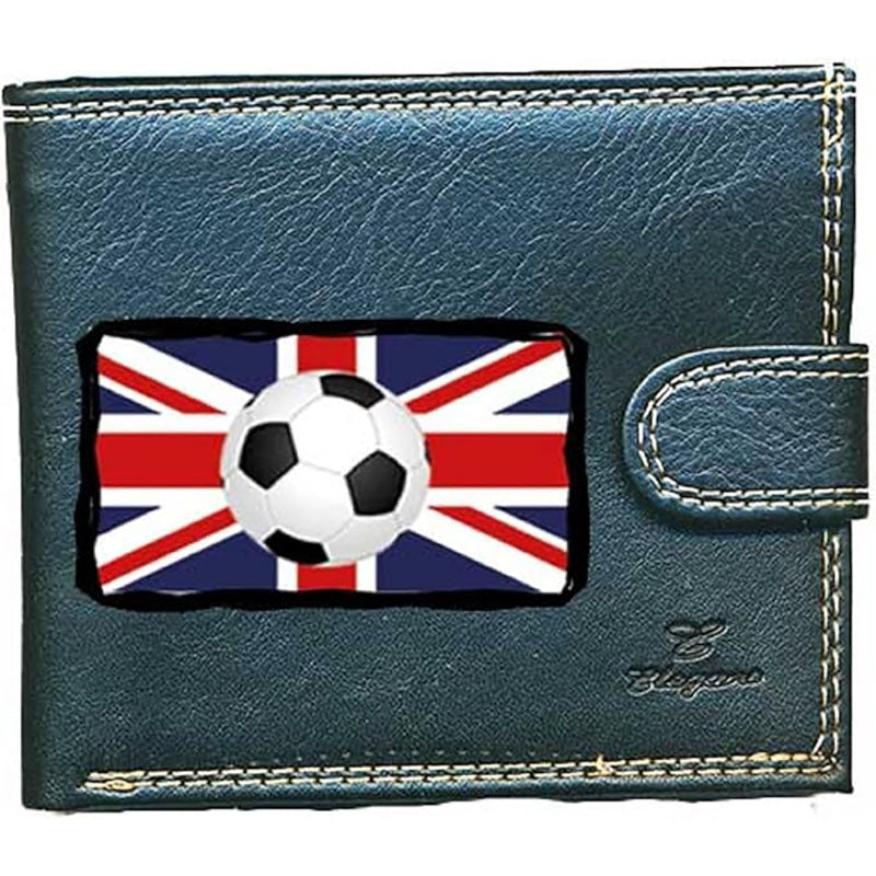 Portefeuille à rabat en Simili Cuir pour homme personnalisé Drapeau UK Foot