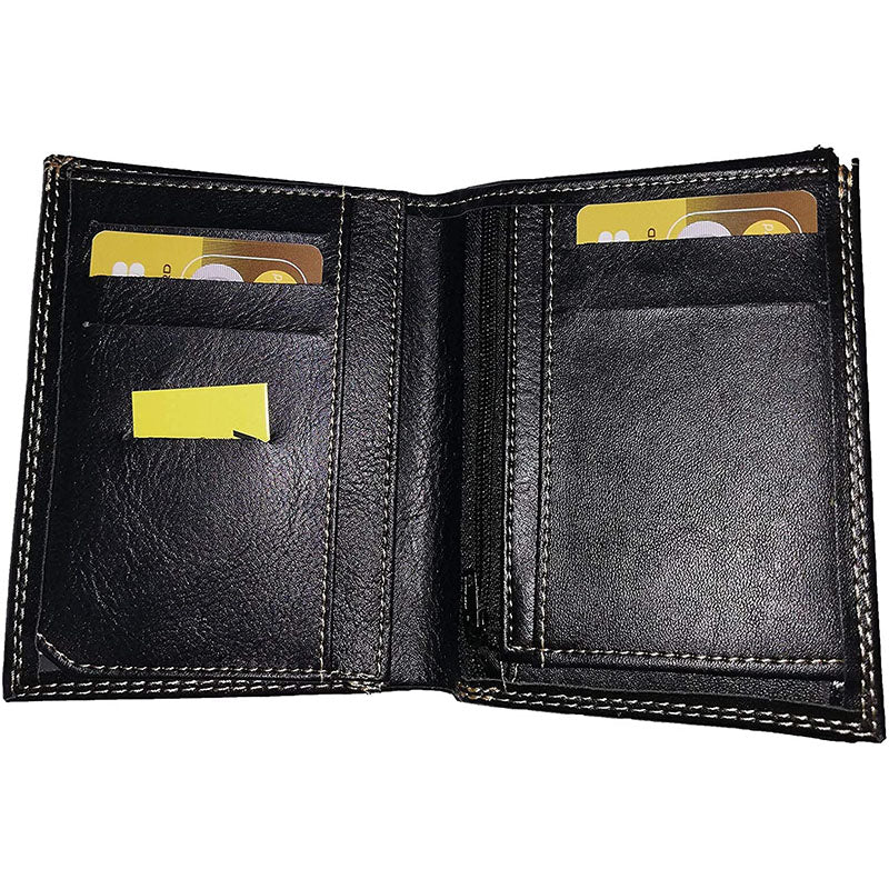 Petit Portefeuille Homme noir avec Porte Monnaie Personnalisé Sanglier