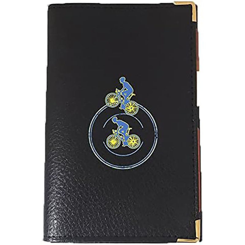 Porte Carte Grise en Cuir noir pour homme personnalisé Cycliste