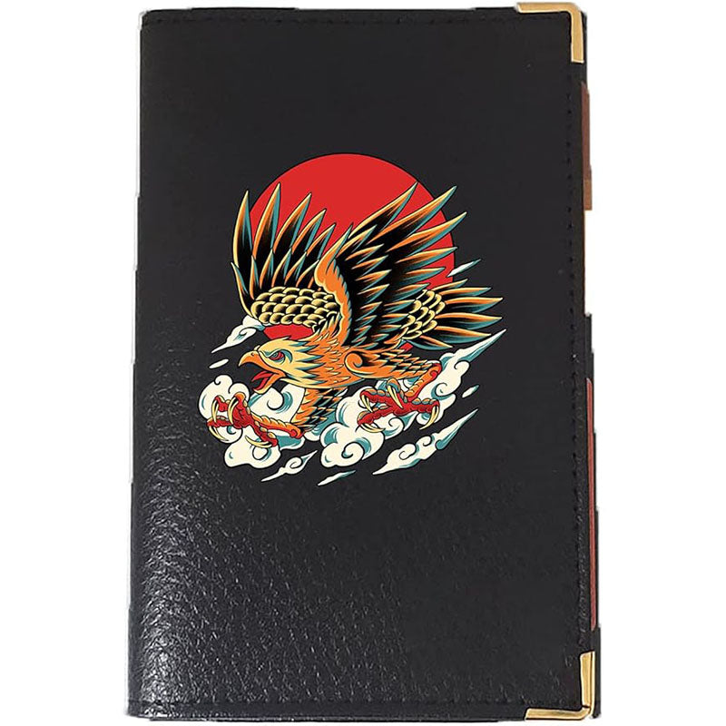Porte Carte Grise en Cuir noir pour homme personnalisé Aigle