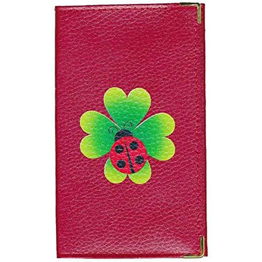 Porte Carte Grise en Cuir rouge pour femme personnalisé Coccinelle