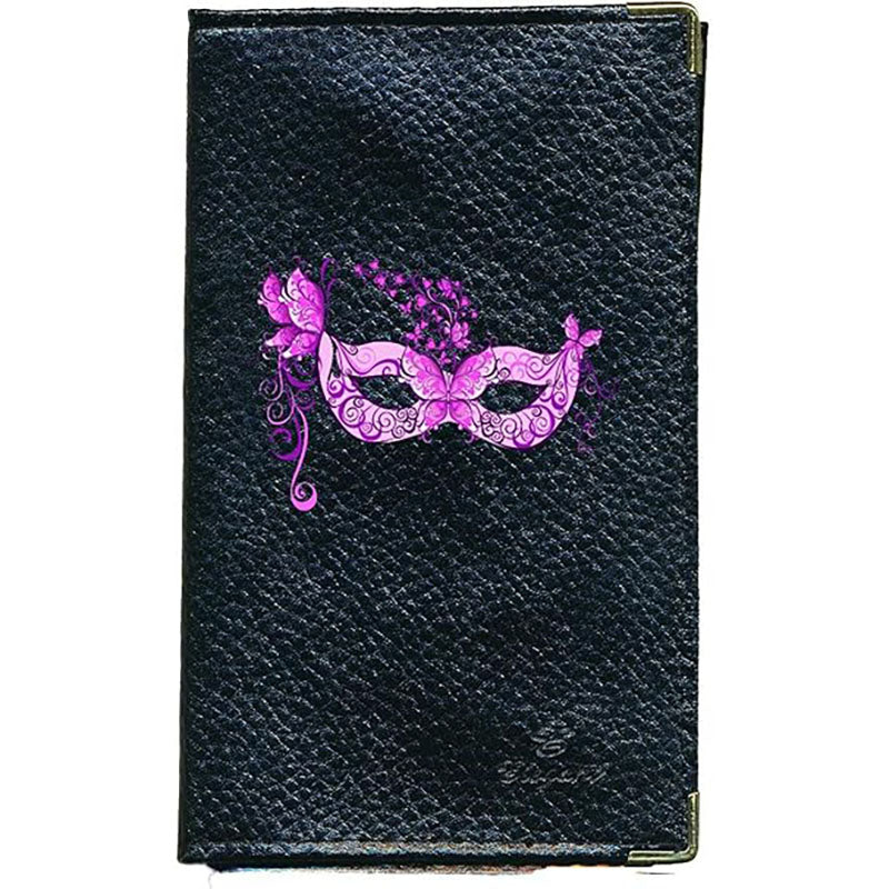 Porte Carte Grise en Cuir noir pour femme personnalisé Masque
