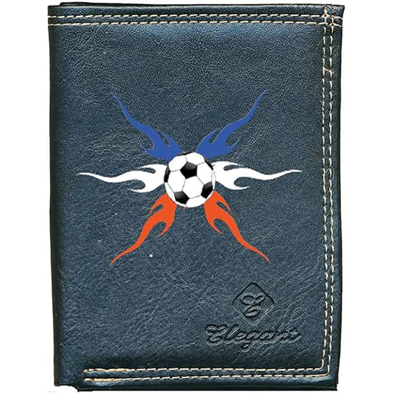 Petit Portefeuille porte monnaie noir pour Homme personnalisé Foot France