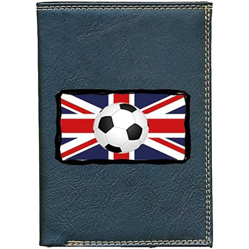 Grand Portefeuille porte monnaie pour Homme noir personnalisé drapeau UK Foot