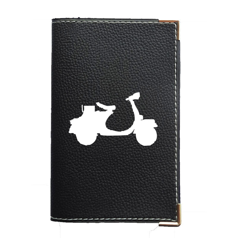 Porte-cartes Grise Personnalisable Pour Véhicule - Cuir Synthétique Noir