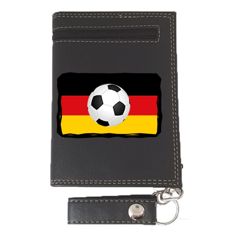 Portefeuille avec Chaine en Simili Cuir pour homme personnalisé Allemagne Foot