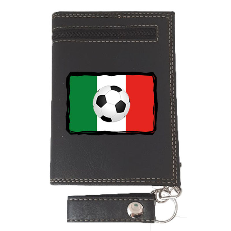 Portefeuille avec Chaine en Simili Cuir pour homme personnalisé Italie Foot