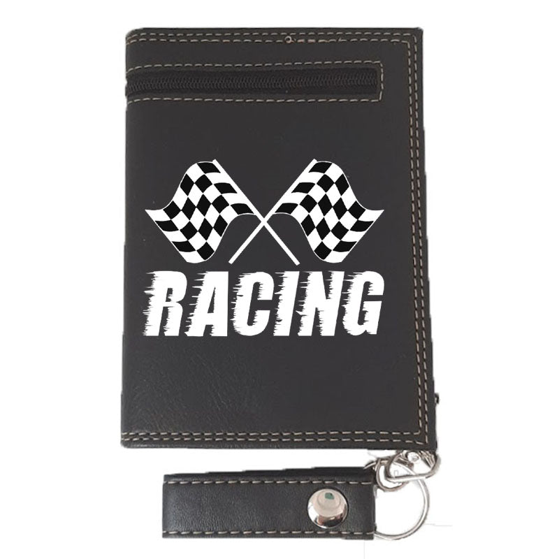 Portefeuille avec Chaine en Simili Cuir pour homme personnalisé Racing