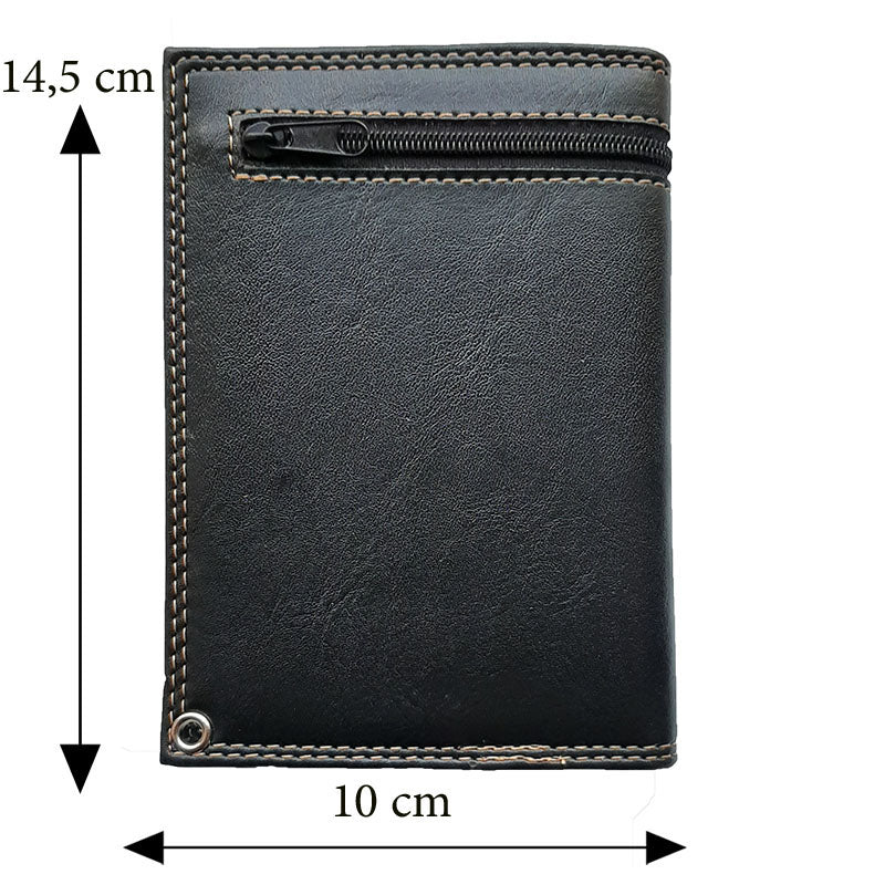 Portefeuille porte monnaie pour Homme noir avec chaine personnalisé Aigle
