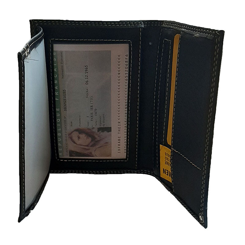 Portefeuille porte monnaie pour Homme noir avec chaine personnalisé Aigle