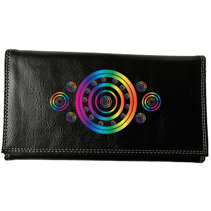 Compagnon Tout-en-Un Porte Chéquier en Simili Cuir personnalisé Cercle