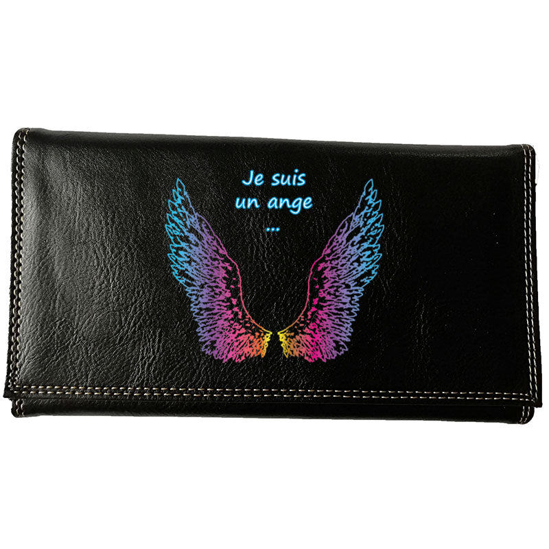 Compagnon Tout-en-Un Porte Chéquier en Simili Cuir personnalisé Je suis une Ange