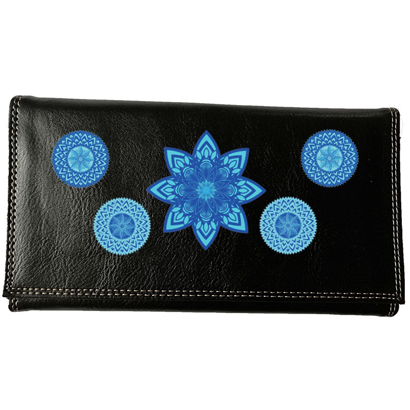 Compagnon Tout-en-Un Porte Chéquier en Simili Cuir personnalisé Mandala Zen