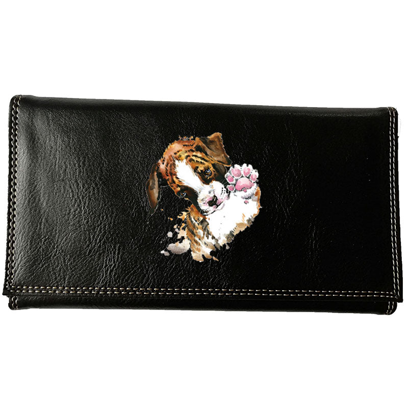 Compagnon Tout-en-Un Porte Chéquier en Simili Cuir - Design Chien