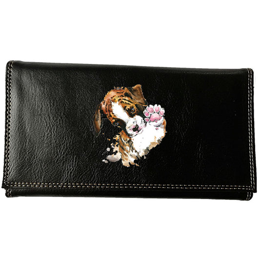 Compagnon Tout-en-Un Porte Chéquier en Simili Cuir - Design Chien