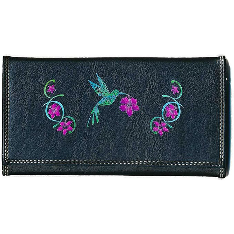 Compagnon Tout-en-Un Porte Chéquier en Simili Cuir design Colibri