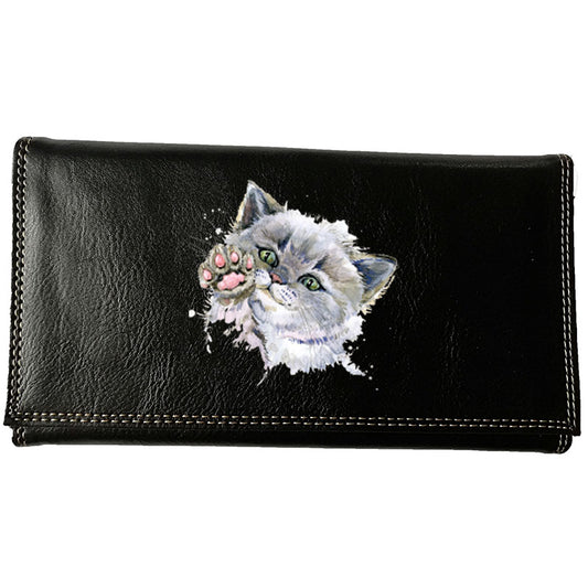 Compagnon Tout-en-Un Porte Chéquier en Simili Cuir - Design Chat Minou