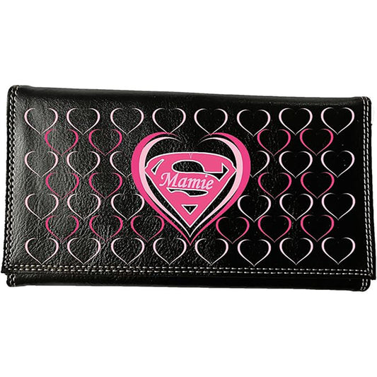 Compagnon Tout-en-Un Porte Chéquier en Simili Cuir personnalisé S Mamie Coeur