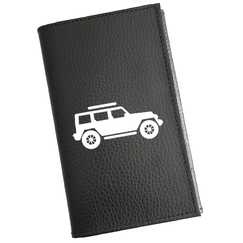 Étui Porte Carte Grise Personnalisé 4 4 en Cuir Noir
