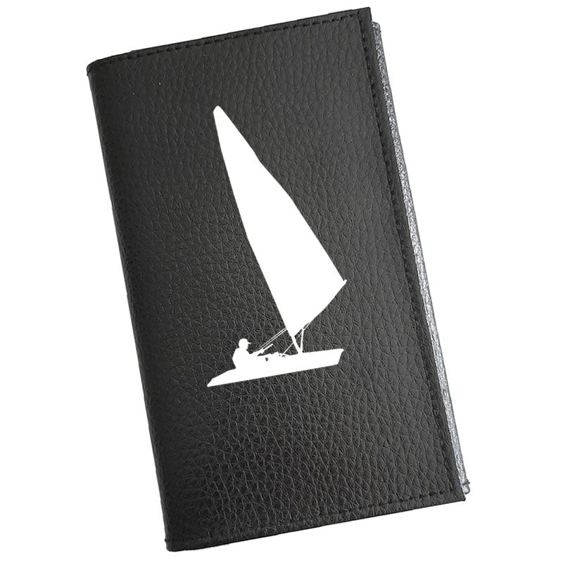 Porte carte grise en cuir noir personnalisé Voile