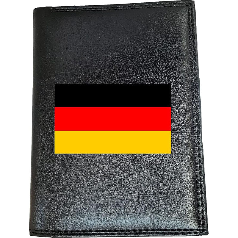 Portefeuille noir en simili cuir pour homme personnalisé Drapeau d'Allemagne