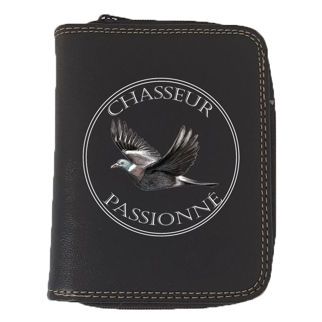 Porte monnaie et carte noir en Simili Cuir pour Homme personnalisé Chasseur passionné