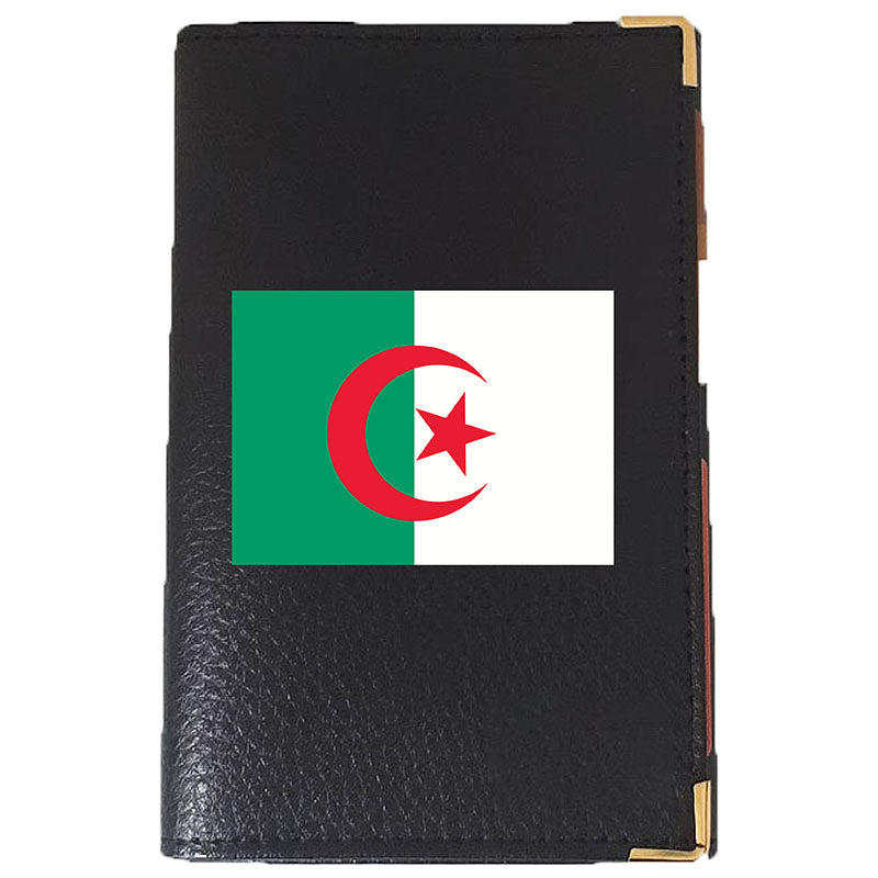 Porte Carte Grise en Cuir Personnalisé avec le Drapeau de l'Algérie