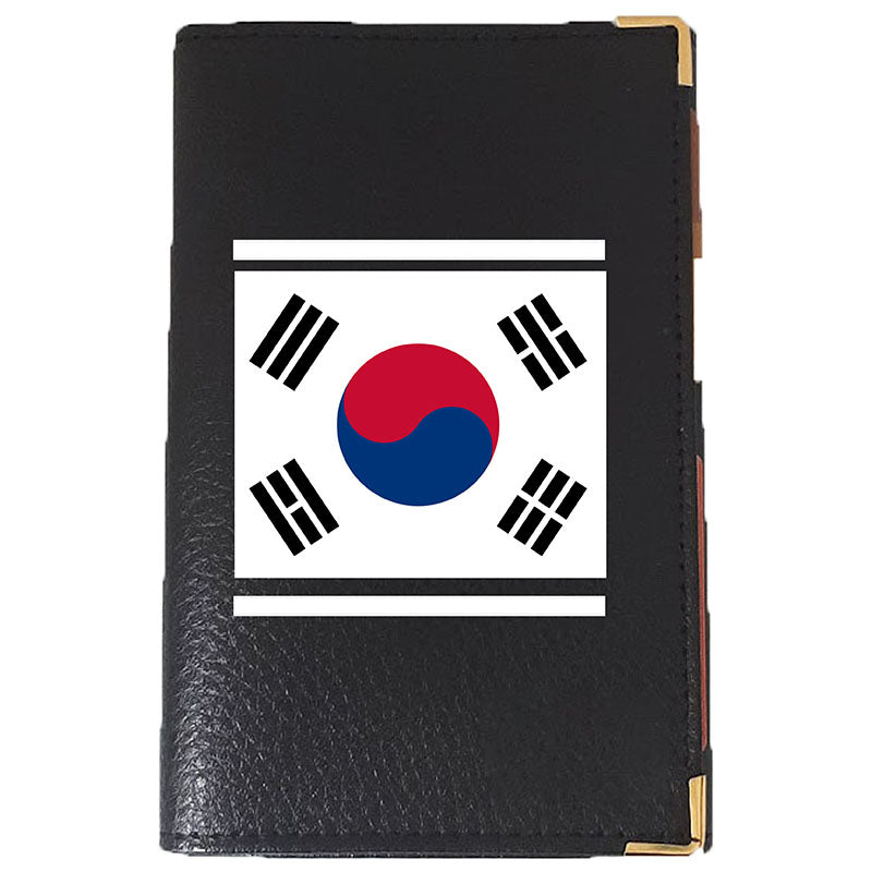Porte Carte Grise en Cuir Personnalisé avec le Drapeau de la Corée du Sud