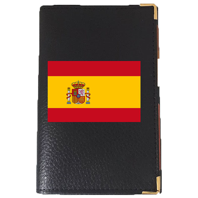 Porte Carte Grise en Cuir Personnalisé avec le Drapeau de l'Espagne