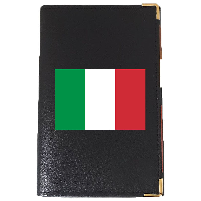 Porte Carte Grise en Cuir Personnalisé avec le Drapeau de l'Italie