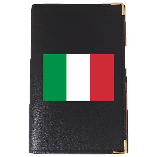 Porte Carte Grise en Cuir Personnalisé avec le Drapeau de l'Italie
