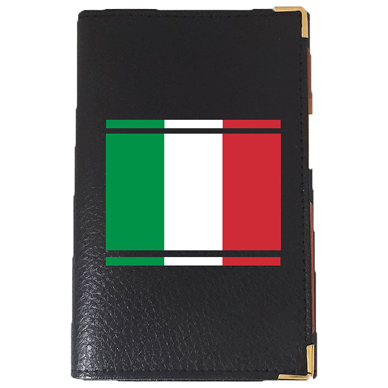 Porte Carte Grise en Cuir Personnalisé avec le Drapeau de l'Italie