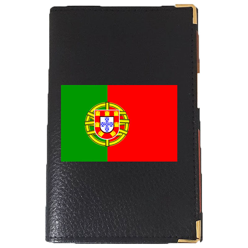 Porte Carte Grise en Cuir Personnalisé avec le Drapeau du Portugal
