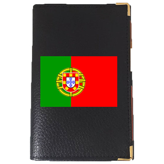Porte Carte Grise en Cuir Personnalisé avec le Drapeau du Portugal