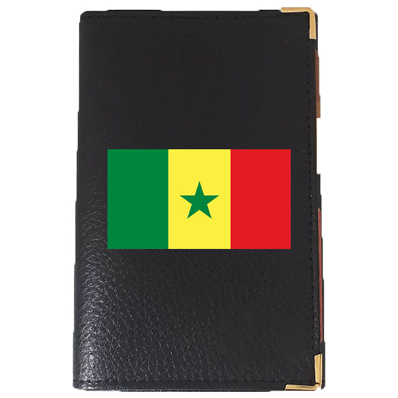 Porte Carte Grise en Cuir Personnalisé avec le Drapeau du Sénégal