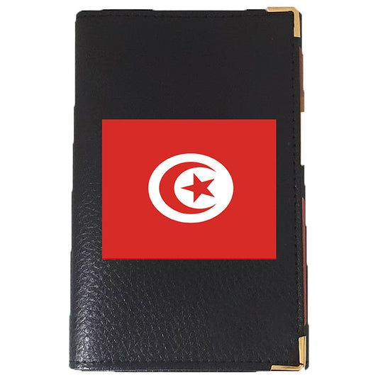 Porte Carte Grise en Cuir Personnalisé avec le Drapeau de Tunisie