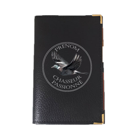 Porte Carte Grise porte papier en Cuir personnalisé chasseur passionné