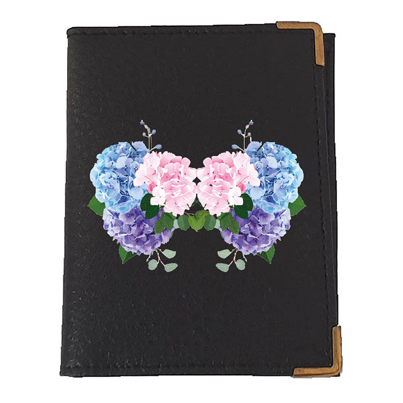 Etui porte carte bancaire et fidélité en Cuir noir Hortensia