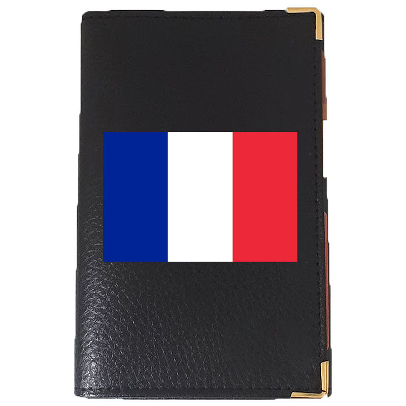 Porte Carte Grise en Cuir Personnalisé avec le Drapeau de la France