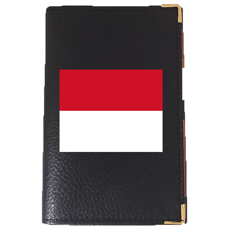 Porte Carte Grise en Cuir Personnalisé avec le Drapeau de Monaco