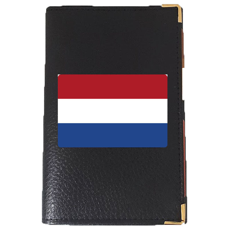 Porte Carte Grise en Cuir Personnalisé avec le Drapeau du Pays Bas