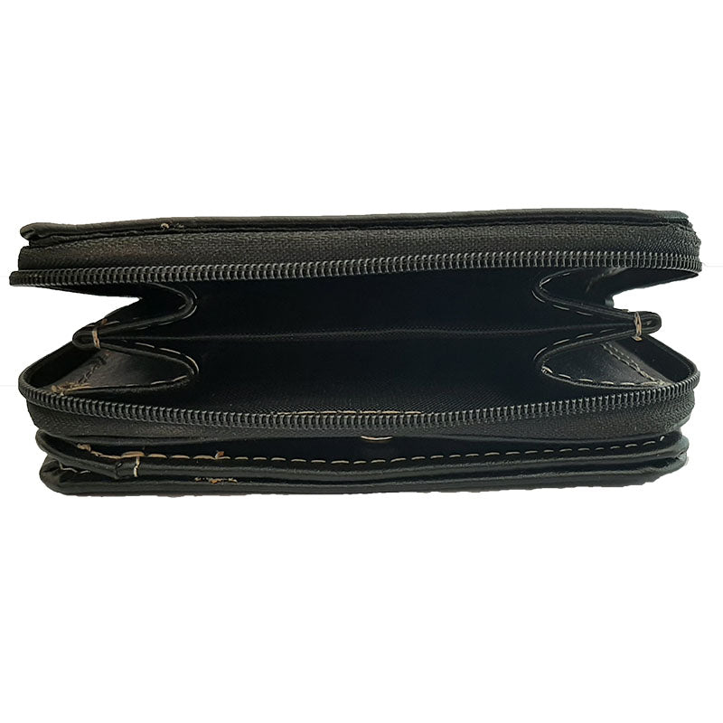 Porte monnaie et carte noir en Simili Cuir Design Panda