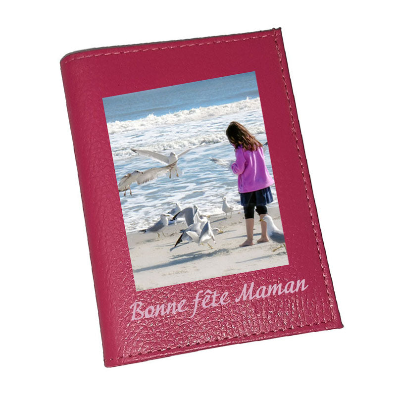Portefeuille personnalisé en Cuir avec Votre Photo ou Logo et Texte