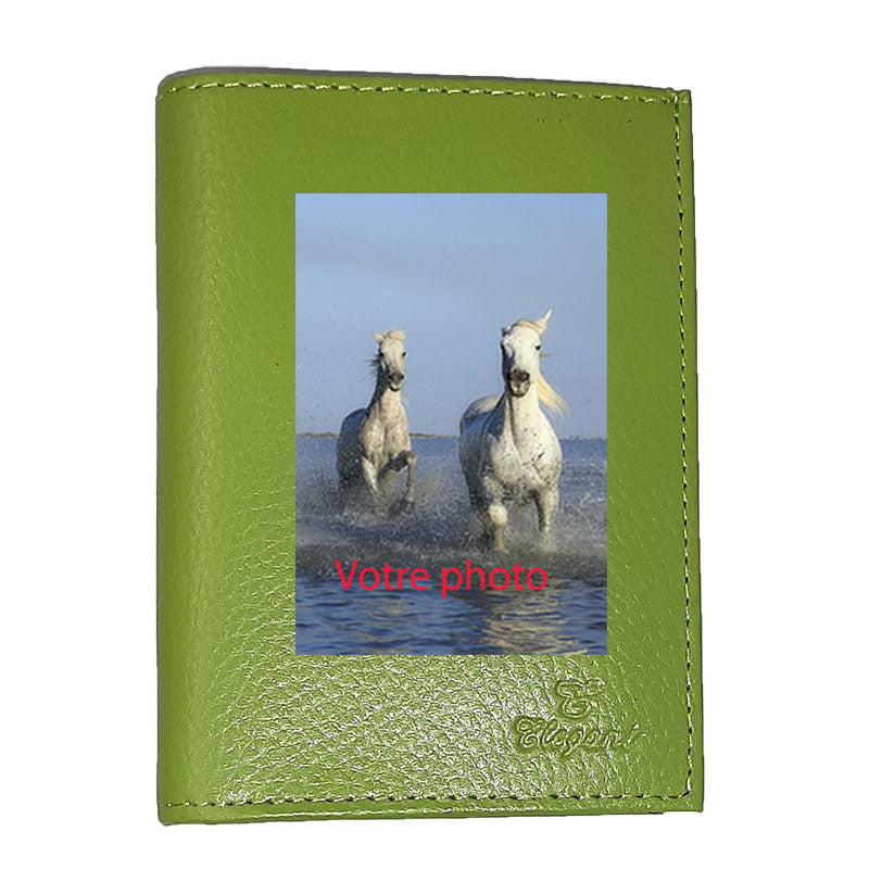 Portefeuille personnalisé en Cuir avec Votre Photo ou Logo et Texte